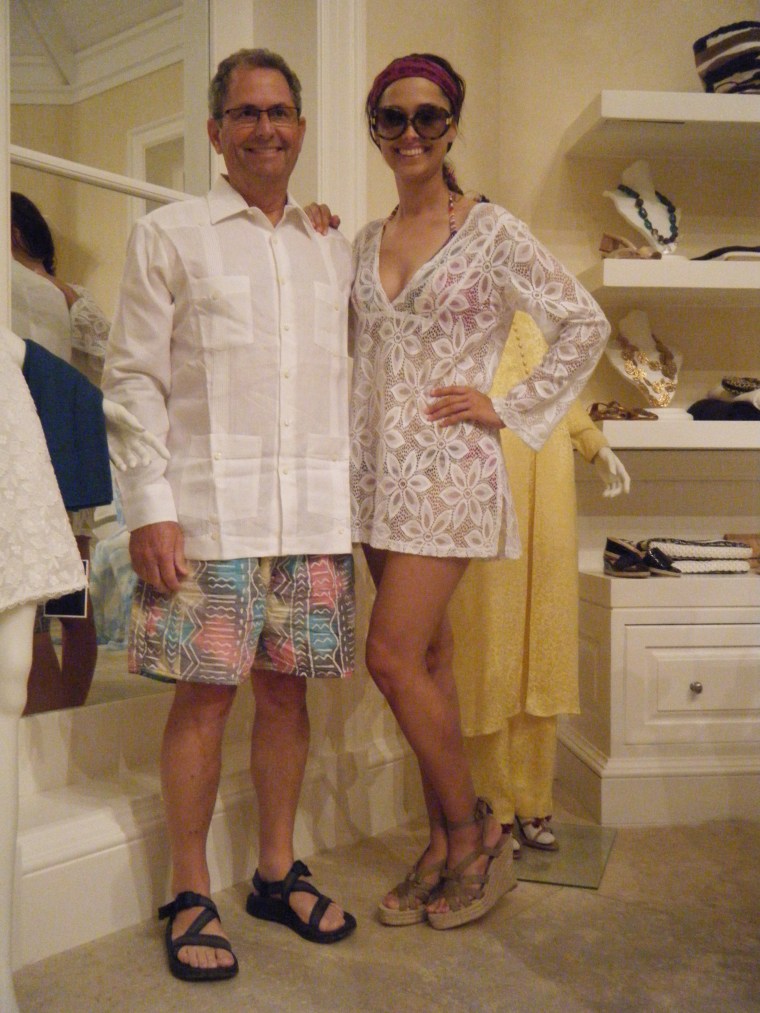 'Virginia' and Austin's dad. Those shoes ended up under the Christmas Tree. Oops!