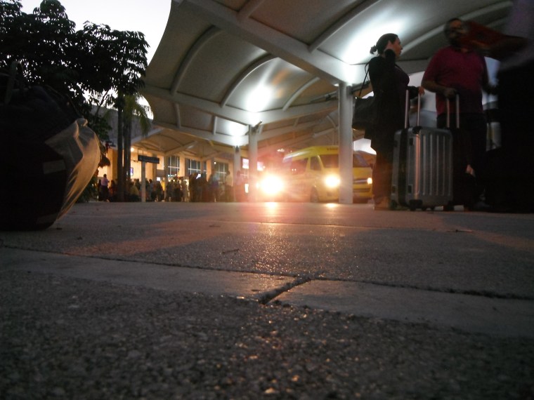 My first view of Mexico: the Cancun airport