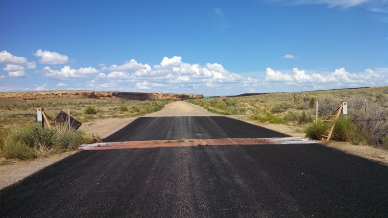 End of the pavement.