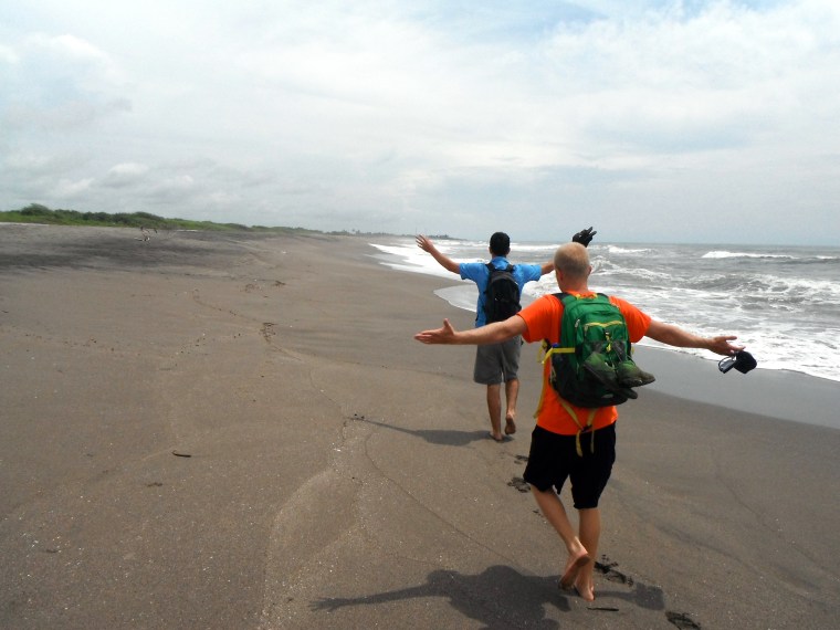 Ready for our long walk home.