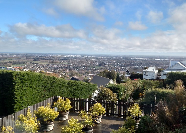 View of Christchurch and the Canterbury Plains from 