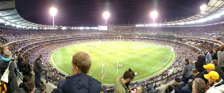 View from our seats at the MCG during the footy semi-finals.